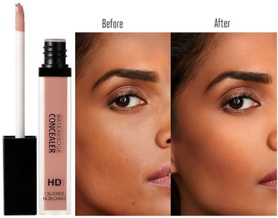THTC Liquid Light Weight Full Coverage with Matte finish - 06 Concealer(Dark Beige, 6 ml)