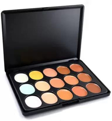 vnz 15 Shades Highlighter Contour Cream Concealer Palette Concealer(Multicolor, 200 g)