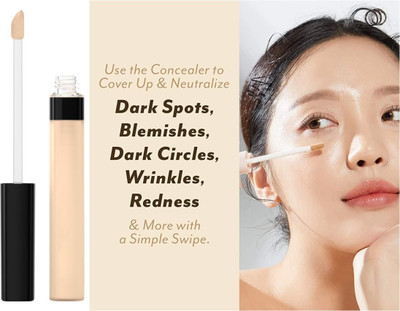 Herrlich Liquid Natural Full Coverage Concealer For All Skin Types Concealer(BEIGE, 8 ml)