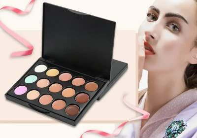 BLUEMERMAID Professional 15 Color Face Contouring Highlighter Palette Concealer(MULTICOLOR, 30 g)