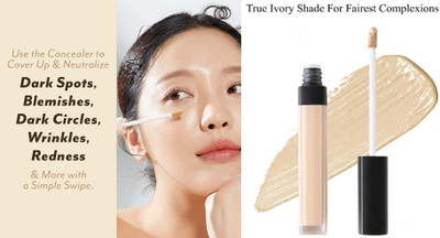 SEUNG Professional Intense Liquid Concealer, Face Makeup Concealer(IVORY, 5 ml)