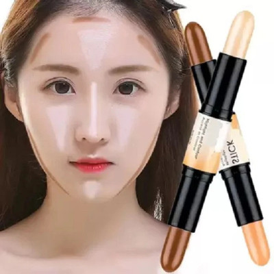 Arcanuy Highlight Contour Stick - 2 in 1 Makeup Shading Stick Concealer(BROWN, IVORY, 8 g)