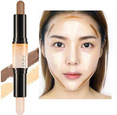Libline 2 in 1 Highlighter and Contour Stick Highlighter Concealer Matte finish Concealer(MUTICOLOR, 4 g)
