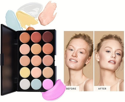 luzimaisa 15 shade Matte Finish Waterproof Contour Palette Concealer Kit Concealer(multicolor, 30 g)