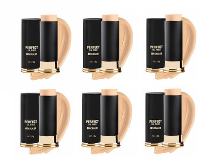 Luipui Premium Oil-Free Stick Concealer - Flawless Coverage (Sets 6) Concealer(WHITE IVORY, 15 g)