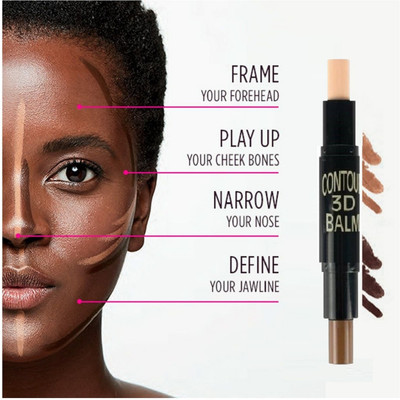 GABBU Best Dual-Ended Cream Bronzer Highlight Wonder Stick Concealer(begin, 8 g)