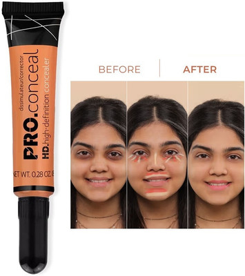 JANOST All Skin Type Light Weight Concealer With Full Coverage Concealer(Orange, 8 g)