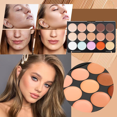YAWI 24 color contour/ concealer / highlighter palette | cream concealer palette Foundation(Beige, 18 g)