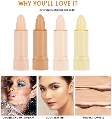 Neycare 4in1 & Contour Stick Pack of 4  Concealer(Multicolor, 20 g)