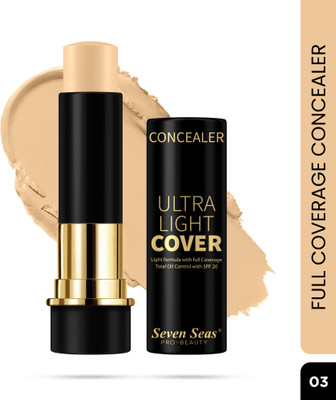 Seven Seas HD Pro Concealer Ultra Light Cover Full Coverage Total Oil Control With SPF 20 Concealer(Natural, 8 g)
