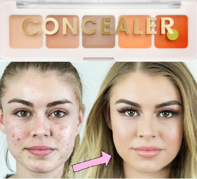 THTC New Professional Makeup Highlight & Contour Palette Shade02 Concealer(MULTI COLOR, 10 g)