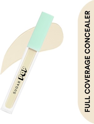 SUGAR POP Full Coverage Concealer 01 Cashew - Waterproof | Blendable | Long-lasting Concealer(Black & White, 4 ml)