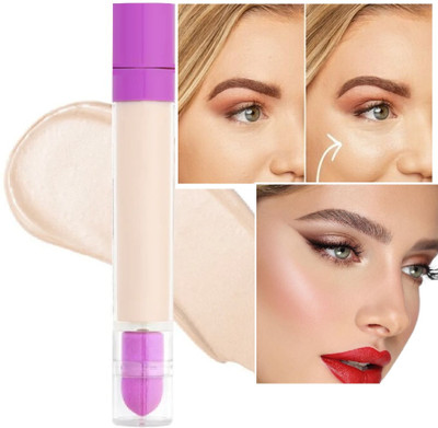 REIMICHI waterproof liquid matte finihs concealer with puff Concealer(ivory, 6 ml)