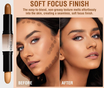 Vyomiris Creamy Contour Stick with Natural Highlighter Stick Highlighter Concealer(Multicolour, 8 g)