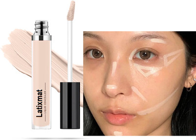 Latixmat Full Coverage Lightweight & Creamy Formula Easy to Blend  Concealer(NATURAL, 7 ml)