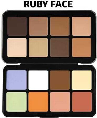 RUBY FACE HD Waterproof Makeup Contouring Camouflage Cream Contour Concealer Palette Concealer(multicolor, 40 g)