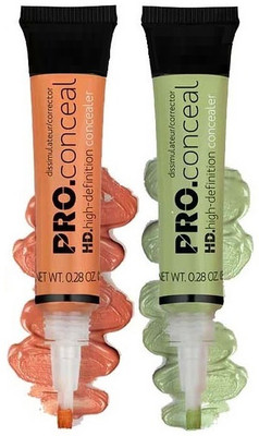 tanvi27 Orange & green Creme concealer with full coverage pro conceal Concealer(orange ,green, 34 ml)