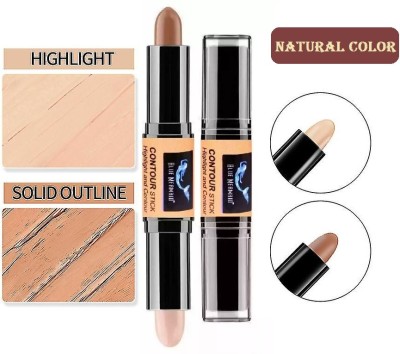 BLUEMERMAID Easy-to-Blend Formula , 2-in-1 Contour Stick Concealer(IVORY & BROWN, 8 g)