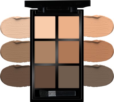 COLORS QUEEN Contour & Bronzer Palette with Brush, Matte Finish, Easy to Blend Creamy Texture Concealer(Shade - 02, 17 g)