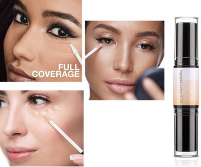 FELICECHIARA Face Makeup Highlighter And Concealer Contour Stick 2 in 1 Contour Concealer(Multicolor, 10 g)