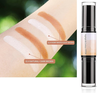 FELICECHIARA PROFESSIONAL 2 IN 1 HIGHLIGHT AND CONTOUR STICK LONG LASTING AND WATERPROOF Concealer(Multicolor, 10 g)