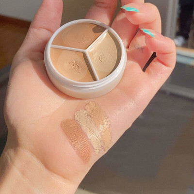 Emijun waterproof, sweat-proof and lasts up to 12 hours tri color concealer Concealer(MULTI COLOUR, 10.5 g)
