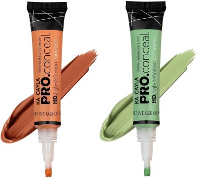 KA CAYLA Brown and Green tube pro concealer hightlighter liquid face high lighter matte Concealer(Multicolor, 10 ml)