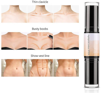 FELICECHIARA Highlight Concealer Contour Stick, 2 in 1 Body Makeup  Concealer(Multicolor, 10 g)
