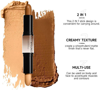YAWI Stick Face Makeup Concealer Pen Foundation Stick Cream Texture Contour Concealer(MULTICOLOR, 8 g)