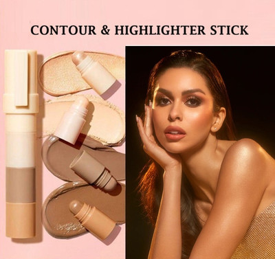 DARVING Highlighter Stick Makeup Face Highlighter Stick for Cheeks Eyes and Lips Concealer(MULTI COLOR, 12 g)