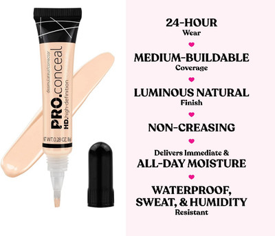USBK Pro Conceal High-Definition  Concealer(BROWN, 8 g)