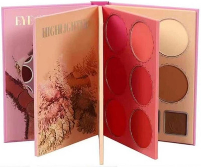TRENDEE HUDA Professional HD Waterproof Makeup Book Concealer Eyeshadow Blusher Highlighter. Concealer(Multicolor, 40 g)