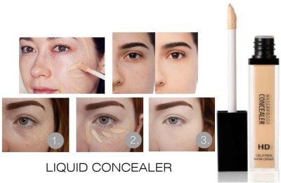 THTC Liquid Light Weight Full Coverage with Matte finish - 02 Concealer(Beige, 6 ml)