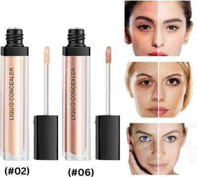 RED4 Liquid Light Weight Concealer With Full Coverage Easily Blendable 2 Concealer(beige, 6 ml)