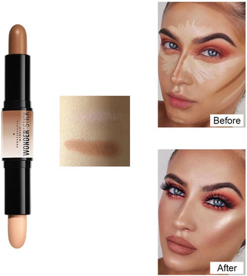 Vyomiris 2 In 1 Concealer And Contouring Stick Concealer(BROWN, IVORY, 8 g)