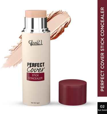 Glam21 Perfect Cover Stick Concealer Full Coverage Creamy Matte Texture Waterproof Concealer(Sun Sand, 6 g)