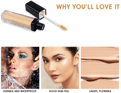 NADJA Waterproof Make Up Full Cover Liquid Concealer Makeup Concealer(CANELLE, 7 g)