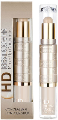 MYEONG Full Coverage Concealer Liquid Concealer And Contour Stick Foundation(Light Beige, 9.6 g)