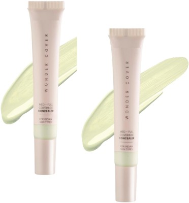 Emijun Cover Light weight Concealer with Med-Full Coverage Concealer combo Concealer(GREEN, 24 ml)