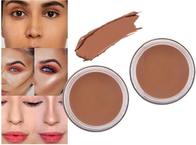 tanvi27 HD Look, Natural Finish Full Coverage Concealer Foundation Cream Set Concealer(Toffee, 12 g)