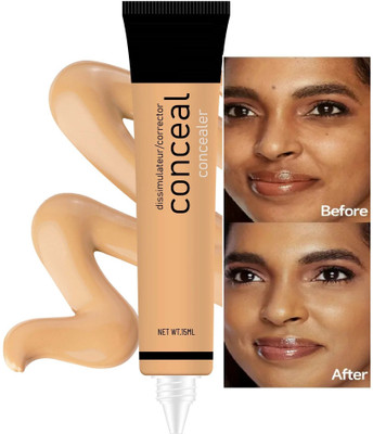 manasona Liquid Light Weight Full Coverage with Matte finish  Concealer(SUN BEIGE, 15 ml)