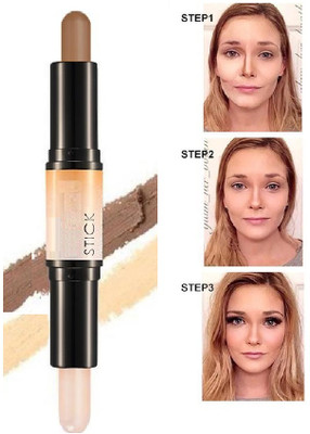 Libline Long Lasting & Waterproof Dual-ended Highlight & Contour Stick Concealer(MUTICOLOR, 4 g)