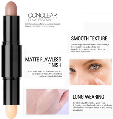 Aylily 3D Contour Balm Concealer Concealer And Highlighter Stick Concealer(MULTICOLOR, 6.2 g)