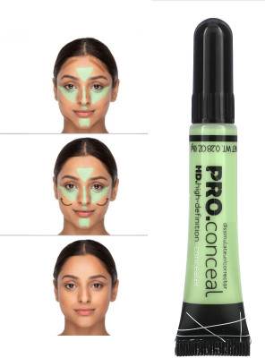 Herrlich Long wearing PRO CONCEALER COLOR CORRECTOR Concealer(GREEN, 8 g)