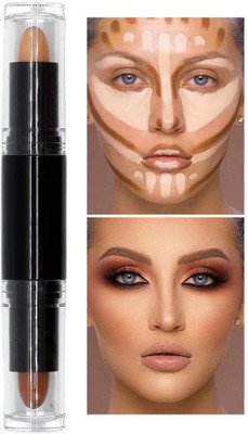 MYEONG 2 IN 1 Highlighter and Contour Stick  Concealer(Beige & Nutty, 6.2 g)