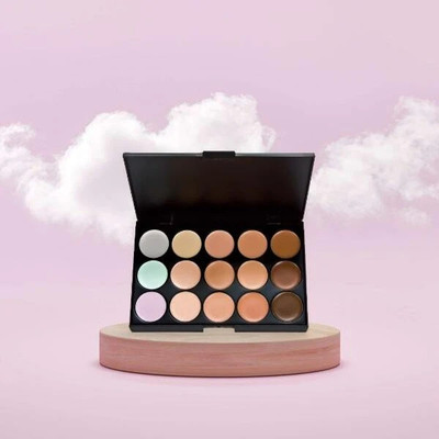 HUDA QUEEN Professional 15-Colour Face Concealer Palette with Lightweight Texture Concealer(Multicolor, 1 ml)