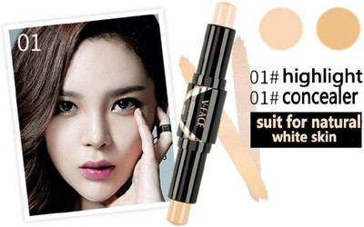 THTC Face Dual-ended Highlighter Sticks Cream bronzer Contour Stick Concealer(beige, 6 g)