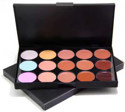 Maryville brown orange green multi color 15 color shade concealer palette pack of 1 Concealer(MULTI COLOR, 70 g)