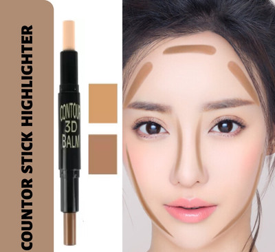 winry 3D Makeup Contour Highlight Stick Double-ended Contouring Highlighter  Concealer(MULTICOLOUR, 10 g)