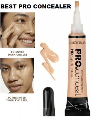 Herrlich All Skin Types Pro Conceal High-Definition  Concealer(BEIGE, 8 ml)
